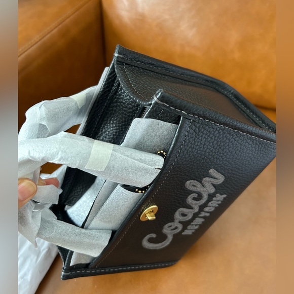 Coach Cargo Mini Bubble Leather Tote Bag 20 - Picture 6 of 9